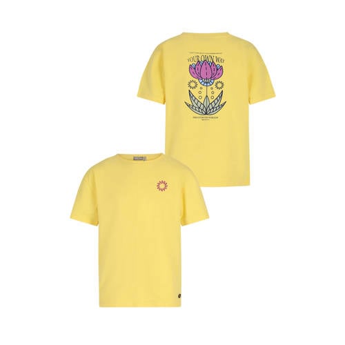 Like Flo Young T-shirt geel Meisjes Katoen Ronde hals Effen - maat 152 afbeelding