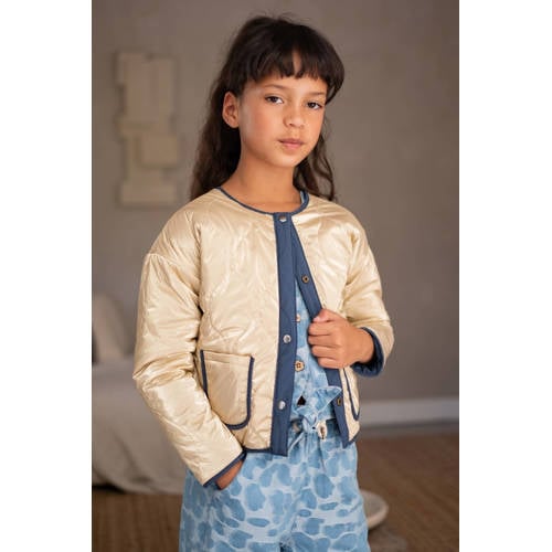Like Flo reversible jas donkerblauw Meisjes Polyester Ronde hals Effen - maat 104 afbeelding