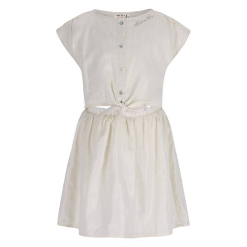 Like Flo korte jurk goud Meisjes Polyester Button down Effen - maat 152 - glitter afbeelding