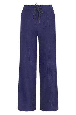 straight casual broek donkerblauw