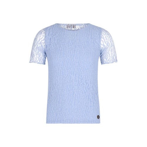 Like Flo Young blousetop lichtblauw Meisjes Polyester Ronde hals Effen - maat 176 afbeelding