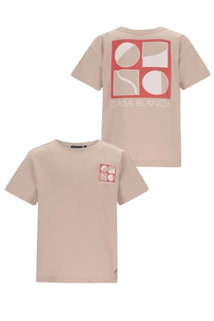 T-shirt met backprint beige