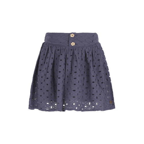 Like Flo korte rok broderie donkerblauw Meisjes Katoen Effen - maat 116 afbeelding
