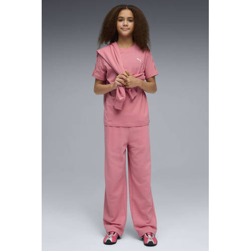 Puma T-shirt roze Meisjes Katoen Ronde hals Effen - maat 152 afbeelding