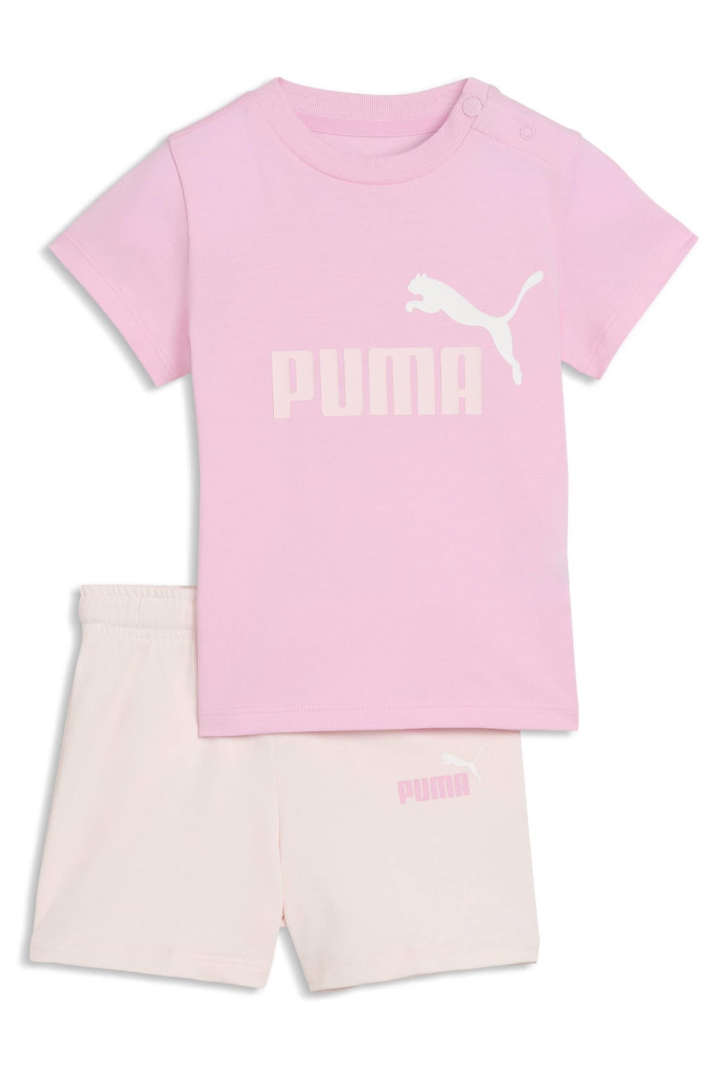 Puma T-shirt + korte broek roze