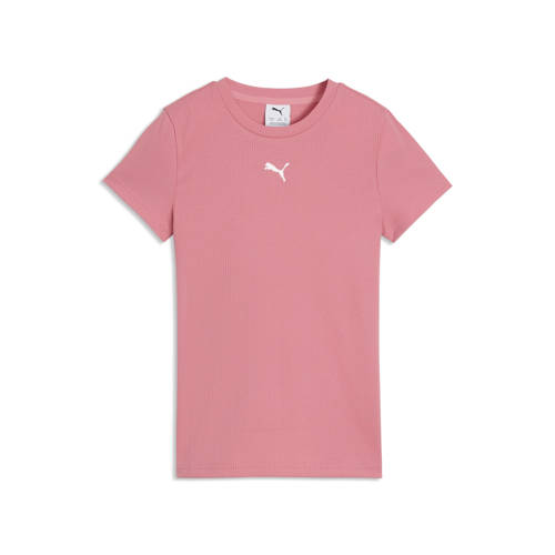 Puma T-shirt roze Meisjes Polyester Ronde hals Effen - maat 164 afbeelding
