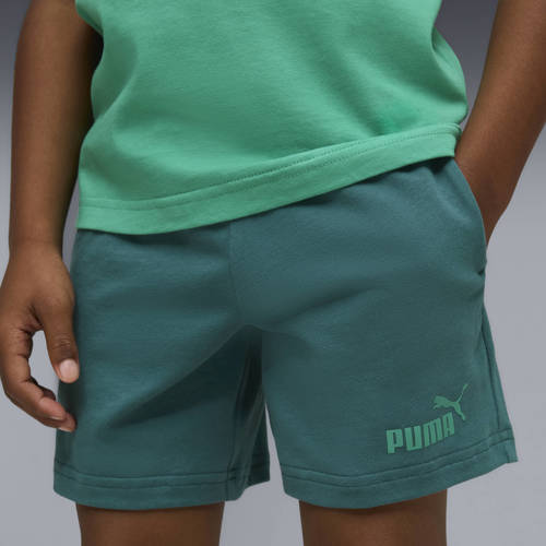Puma T-shirt + short groen Jongens/Meisjes Katoen Ronde hals Logo - maat 104 afbeelding