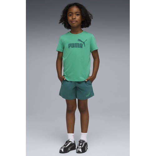 Puma T-shirt + short groen Sportset Jongens Katoen Ronde hals