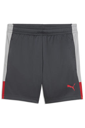 voetbalshort grijs/rood