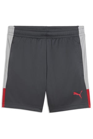 voetbalshort grijs/rood