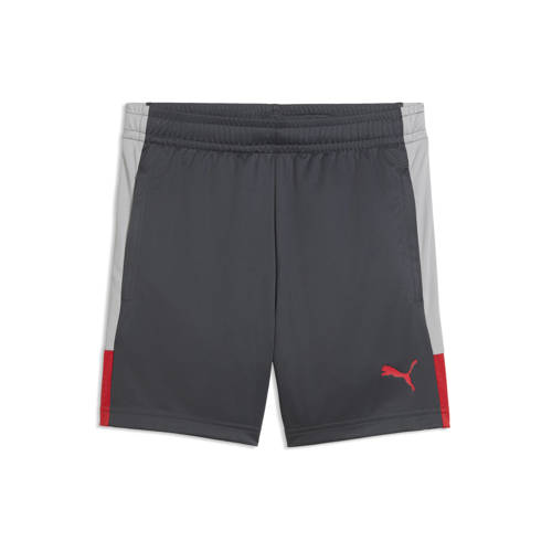 Puma voetbalshort grijs/rood Sportbroek Jongens/Meisjes Polyester - maat 176 afbeelding
