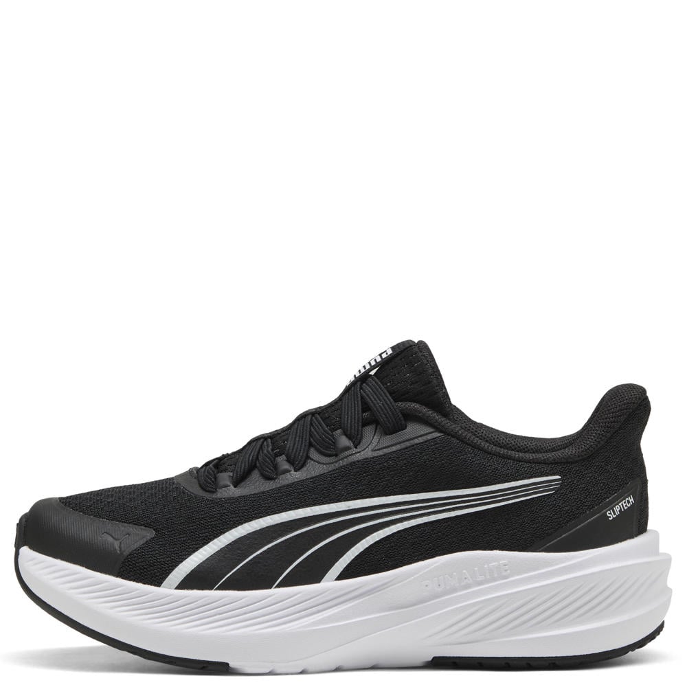 Zwart en witte jongens en meisjes Puma Dasher Lite mesh sneakers SlipTECH van mesh-pu/voering: mesh/voetbed: eva met elastische veters