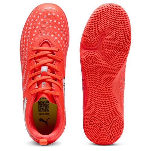 Puma Future 9 Play junior voetbalschoenen oranje Jongens/Meisjes Imitatieleer