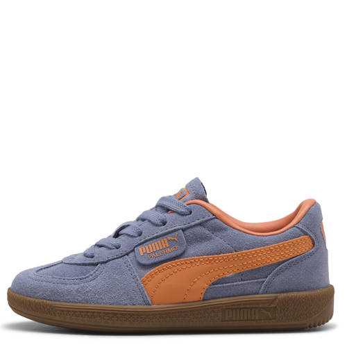 Puma Palermo leren sneakers grijs/oranje Jongens/Meisjes Suede Meerkleurig - maat 34 afbeelding