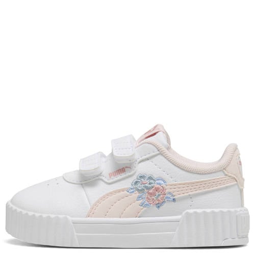 Puma Carina imitatieleren leren sneakers 3.0 Floral wit/roze Jongens/Meisjes Imitatieleer - maat 24 afbeelding