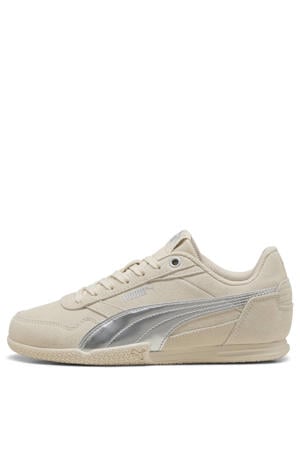 Bella Donna suede sneakers ecru/zilver metallic