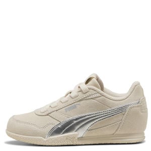 Bella Donna suede Metallic sneakers ecru/zilver