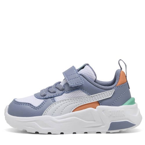 Puma Trinity 2 LT sneakers wit/grijsblauw Jongens/Meisjes Mesh Meerkleurig