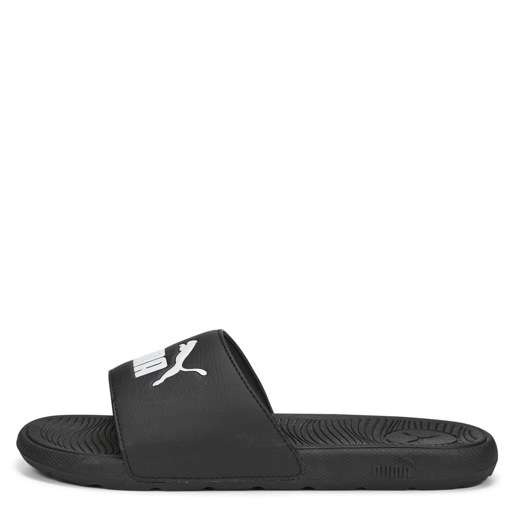 Zwarte jongens en meisjes Puma Cool Cat 2.0 badslippers van rubber