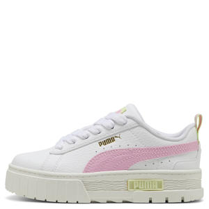 Mayze leren sneakers wit/lichtroze