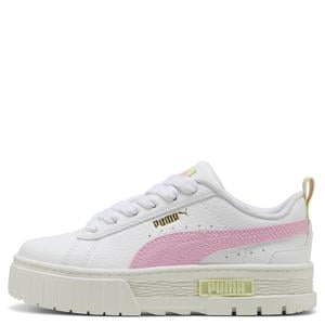 Mayze leren sneakers wit/lichtroze