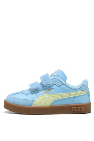 Club II Era leren sneakers lichtblauw/geel