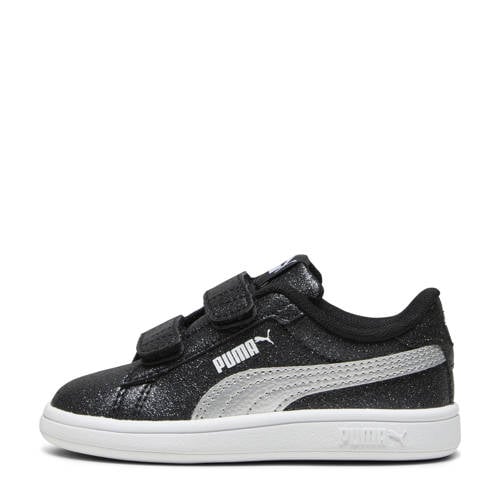 Puma Smash 3.0 Glitz Glam sneakers zwart/zilver Jongens/Meisjes Synthetisch - maat 24 - glitter afbeelding