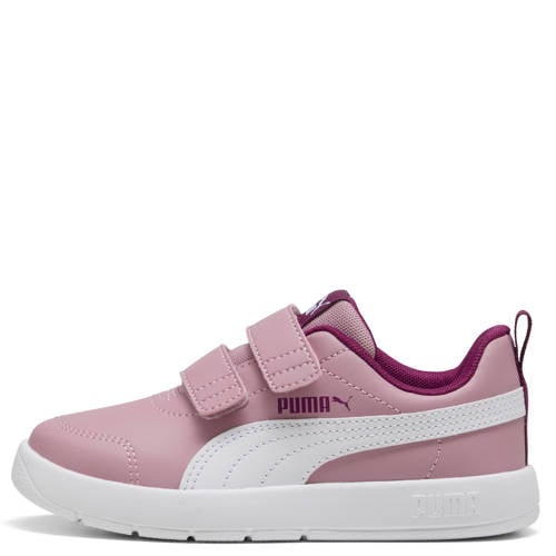 Puma Courtflex V3 sneakers roze/wit Jongens/Meisjes Imitatieleer Meerkleurig - maat 35 afbeelding
