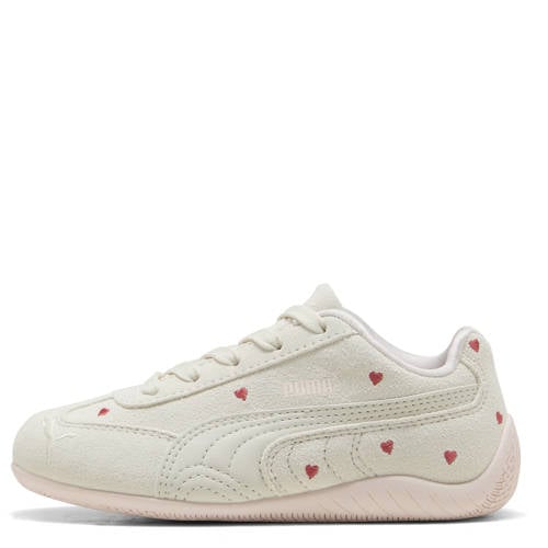 Puma Speedcat Amor sneakers lichtgrijs/roze Jongens/Meisjes Suede Hartjes - maat 28 afbeelding