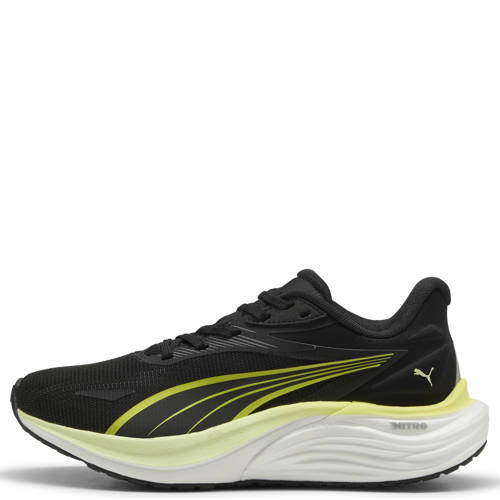 Puma Electrify Nitro 4 sneakers zwart/geel Jongens/Meisjes Mesh Meerkleurig - maat 37 afbeelding