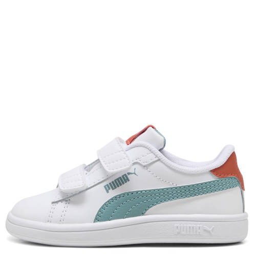 Puma Smash 3.0 sneakers wit/aqua Jongens/Meisjes Leer Meerkleurig - maat 27 afbeelding