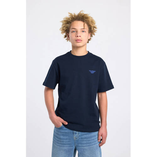 America Today T-shirt met backprint donkerblauw Jongens Katoen Ronde hals - maat 170/176 afbeelding