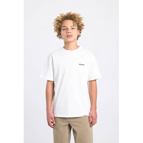 America Today T-shirt met backprint wit Jongens Katoen Ronde hals Backprint - maat 158/164 afbeelding