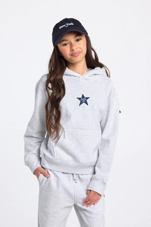 hoodie met backprint grijs
