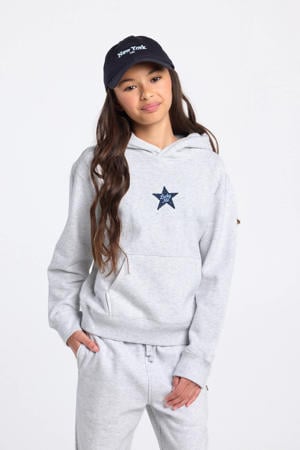 hoodie met backprint grijs
