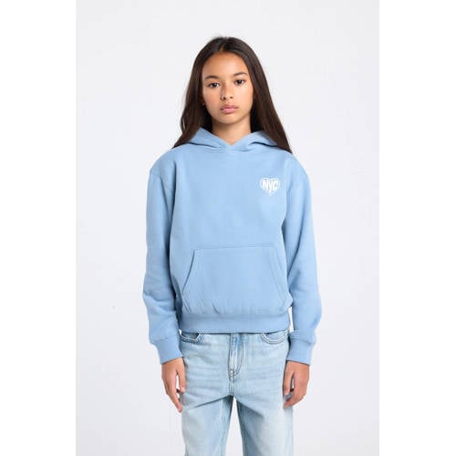 America Today hoodie met backprint blauw Sweater Backprint - maat 170/176 afbeelding