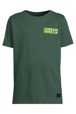 T-shirt met backprint donkergroen