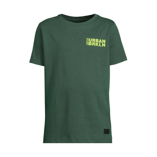 Orange Stars T-shirt met backprint donkergroen Jongens Katoen Ronde hals - maat 158/164 afbeelding