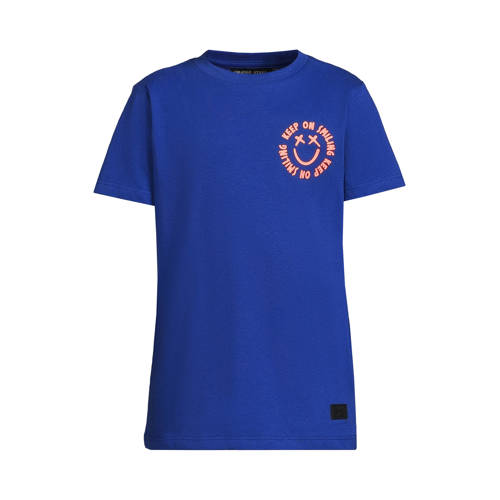 Orange Stars T-shirt blauw Jongens Katoen Ronde hals Printopdruk - maat 98/104 afbeelding