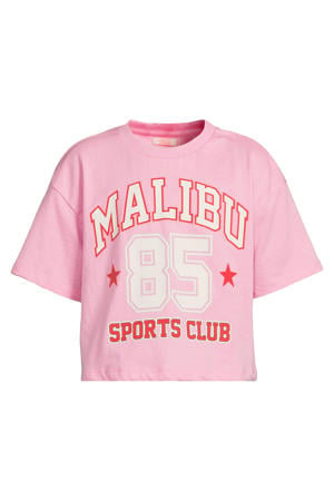 boxy fit T-shirt roze