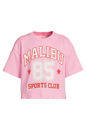 boxy fit T-shirt roze