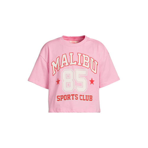 Orange Stars T-shirt roze Meisjes Katoen Ronde hals Printopdruk - maat 158/164 afbeelding