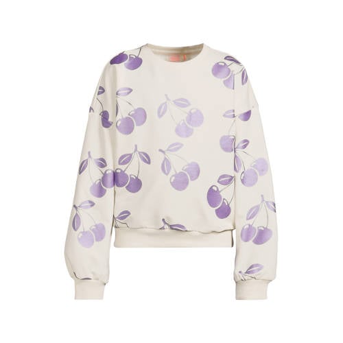 Orange Stars sweater ecru All over print - maat 98/104 afbeelding
