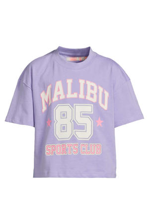 boxy fit T-shirt lila