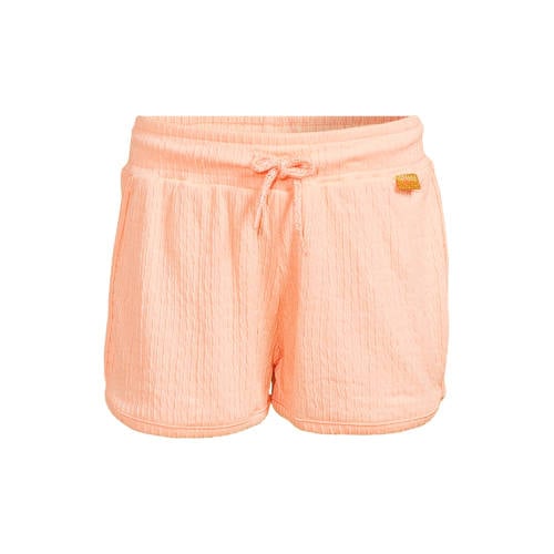 Orange Stars casual short oranje met textuur Korte broek Meisjes Stretchkatoen - maat 122/128 afbeelding