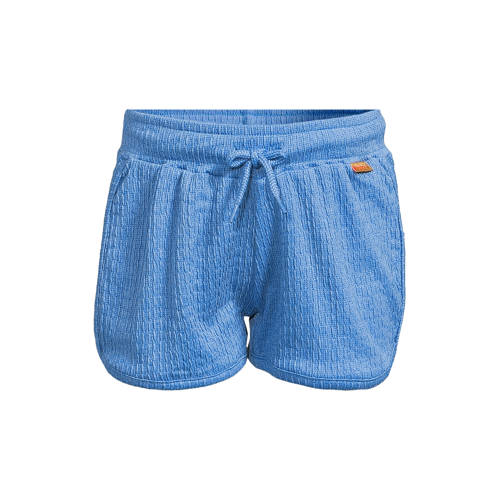 Orange Stars casual short blauw met textuur Korte broek Meisjes Stretchkatoen - maat 134/140 afbeelding
