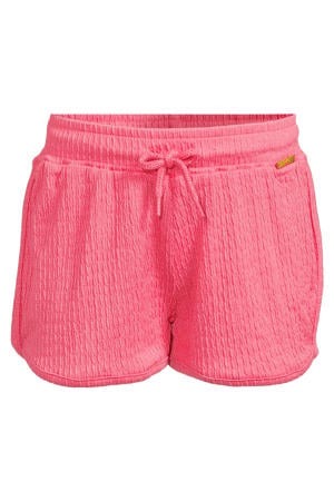 casual short roze met textuur