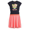 Orange Stars midi jurk met pailletten donkerblauw