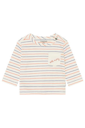 gestreepte longsleeve ecru
