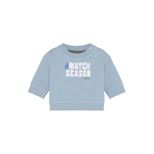 Noppies baby sweater lichtblauw Jongens Stretchkatoen Ronde hals Printopdruk - maat 92 afbeelding